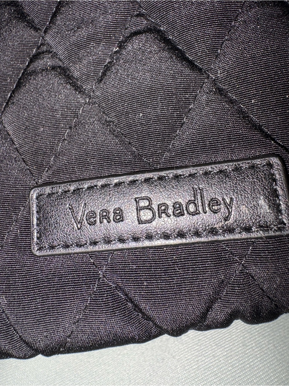Vera Bradley Black Quilted Toiletry Pouch
